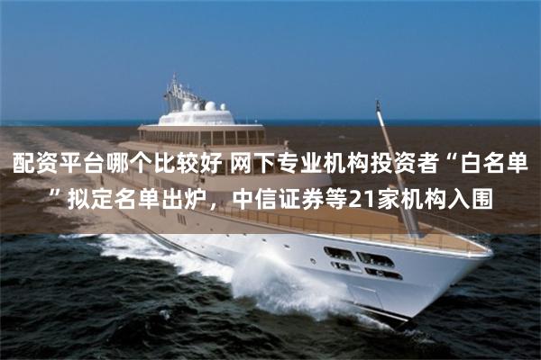配资平台哪个比较好 网下专业机构投资者“白名单”拟定名单出炉，中信证券等21家机构入围